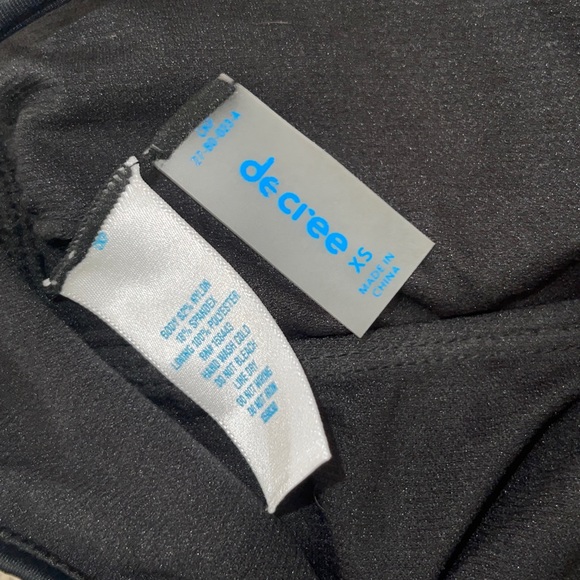 Women’s Decree One Piece Black Bathing Suit NWT size X-small - Picture 6 of 7